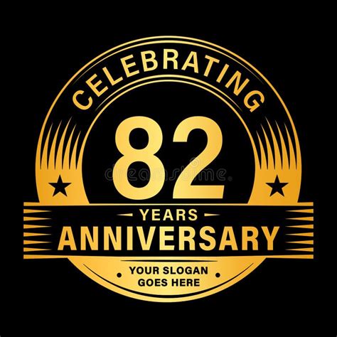 82 Years Anniversary Celebration Design Template 82nd Logo Vector
