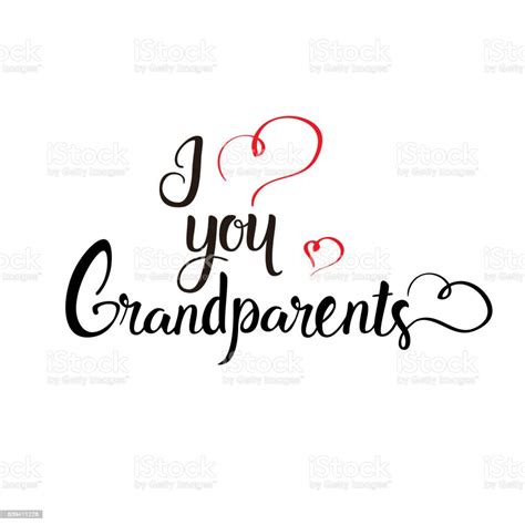 Happy Grandparents Day Greeting Card Banner Text Over White Background