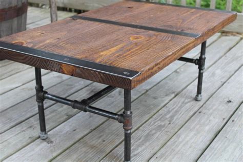 Pipe Leg Coffee Table Industrial Coffee Table By