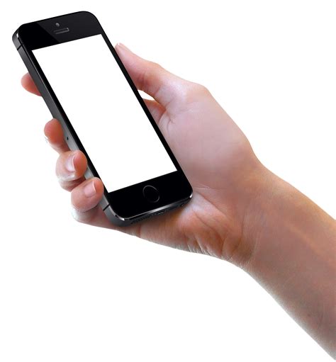 Black Hand Holding Phone Png