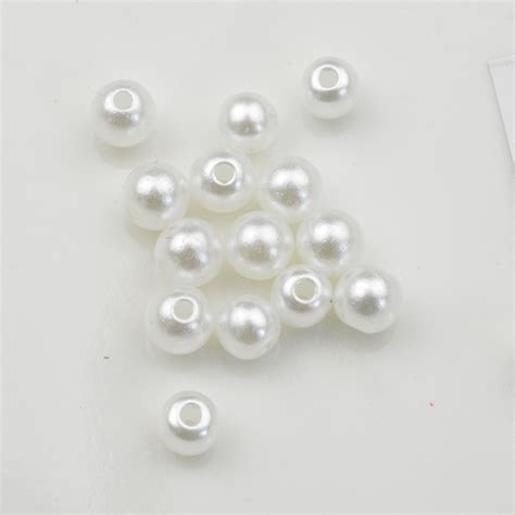 Fltmrh 5mm 500pcs Wholesale Two Hole Round Beads Plastic Ball Imitation