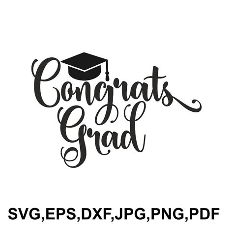 Congrats Grad Svg Grad Svg Graduation Cap Svg Graduation