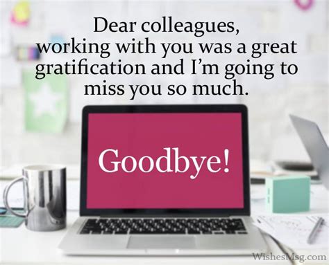 Goodbye Messages When Leaving The Company Or Job Wishesmsg Goodbye Message To Coworkers