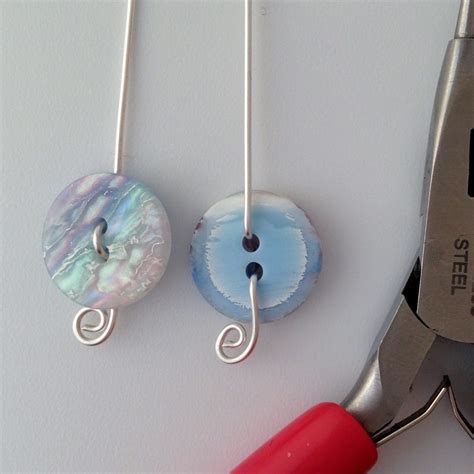 Easy Button Earrings · How To Make A Pair Of Button