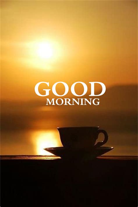 Good Morning Coffee Image With A Beautiful Sunrise Good Morning