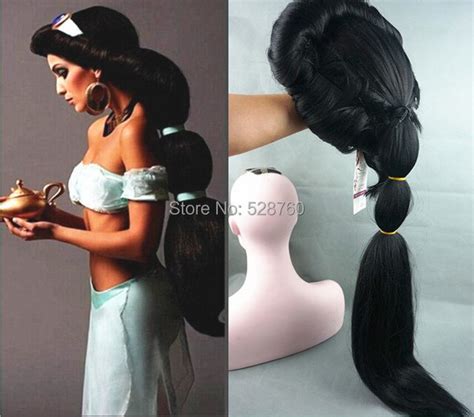 Buy Anime Aladdin Jasmine Princess Long Black Wig