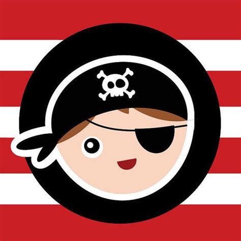 Pirate Party For Kids Thank You Flags Favor Flags Invitaciones