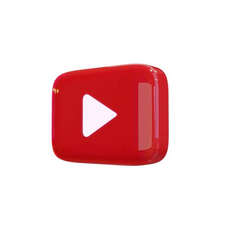 Glossy Youtube D Render Icon Png