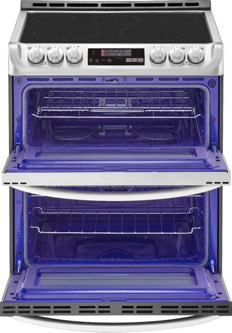 Lg 73 Cu Ft Self Clean Slide In Double Oven Electric Smart Wi Fi