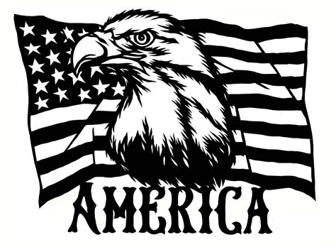 American Flag Black And White Drawing At Getdrawings Free Download