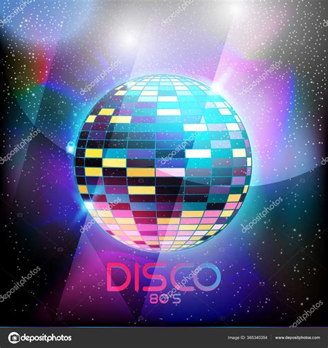 Retro Style 80s Disco Design Neon Landscape Grid 80s Styled Stock