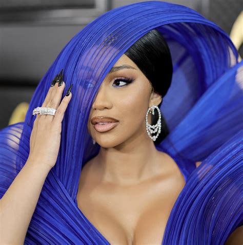 Cardi B Appears At The 65th Annual Grammy Awards Ceremony Wearing