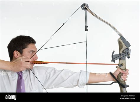 Man With Bow And Arrow Stock Photo Alamy