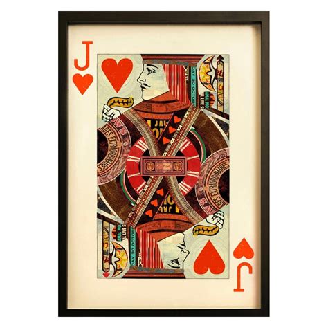 Jack Of Hearts Playing Card Collage Wall Art Picture Wall Art