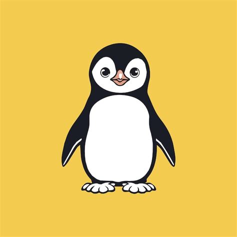Pinguin Logo Farbiges Pinguin Design Kreatives Logo Premium Vektor