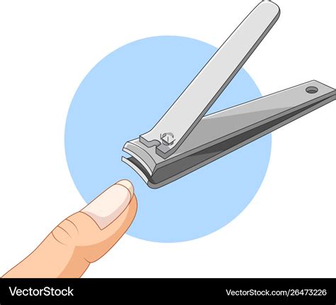 Cartoon Nail Clipper On White Background Vector Image