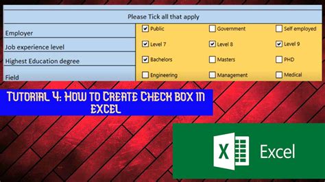 4 How To Create And Add Checkbox In Excel Excel Tutorial Beginners To