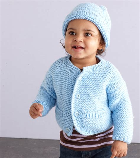 Knit A Simple Style Baby Cardigan And Hat Free Pattern