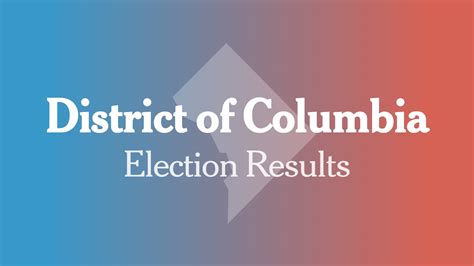 Live District Of Columbia State Primary Election Results 2020 The