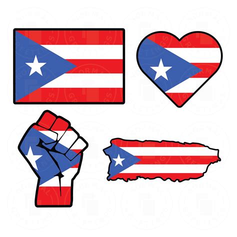 Puerto Rico Svg Png Bundle Puerto Rican Flag Boricua Nuyorican Etsy