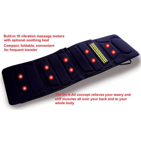 Carepeutic Targeted Deluxe Vibration Massage Mat With Heat Support Plus Fg8052