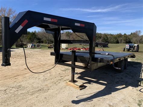30 Ft Flatbed Trailer With Dovetail And Ramps Steel Floor Reg In Hand