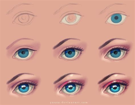Eye Step By Step By Yuuza On Deviantart Eye Drawing Tutorials