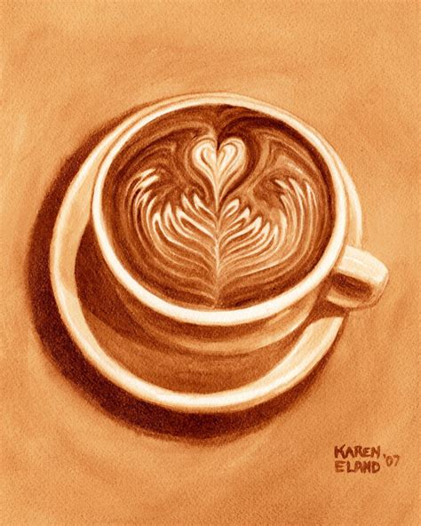 Coffee Art Winged Heart Latte Painted Using Only Coffee Etsy Coffee