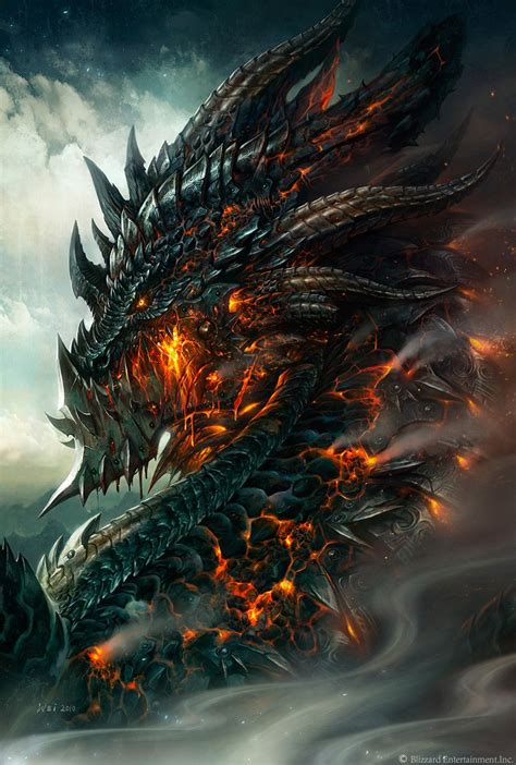 A Large Dragon With Flames Coming Out Of Its Mouth And Head In Front