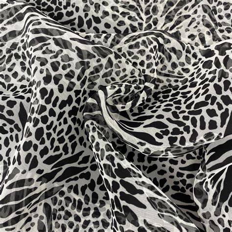 Zebra Print Chiffon Fabric 4445 Wide 100 Poylester Sold Bty On Sale
