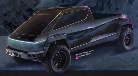 Elon Musks Cyberpunk Tesla Pickup Truck Comes To Life In Most
