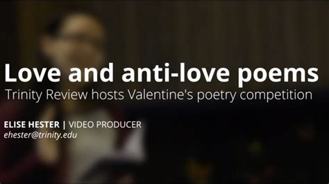 Poets Straddle Line Between Love And Anti Love Trinitonian