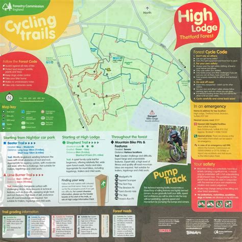 High Lodge Thetford Forest Cycling Trails Map Forestry Commission