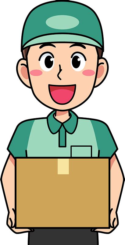 Delivery Man Parcel Cartoon Png Delivery Man Cartoons Png Cartoon