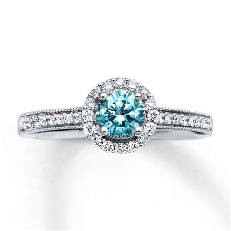 Natural Blue Diamond Engagement Rings Wedding And Bridal Inspiration
