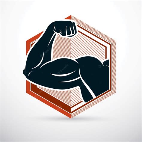 Brazo Musculoso Fuerte Ilustración De Vector Gráfico De Atleta