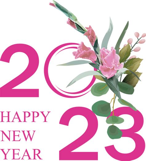 New Year Plant Stem Cut Flowers Floral Design For Happy New Year 2023