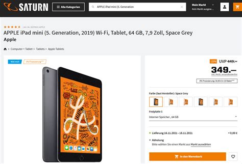 Deal Apple Ipad Mini 5 Gen Bei Media Markt Und Saturn Zum Knaller