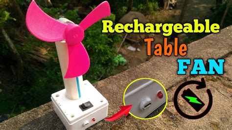 How To Make A Rechargeable Emergency Table Fan At Home Youtube
