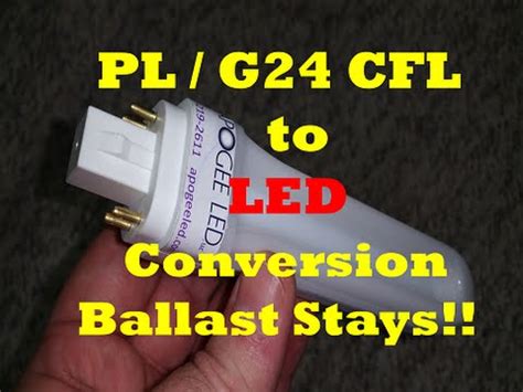 This is a new way of converting that has become very popular due to the ease. G24 LED Conversion BALLAST STAYS IN - No Rewiring! PL Retrofit CFL Plug & Play Retrofit - YouTube