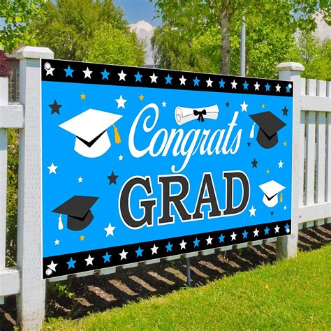 Buy Xtralarge 72x44 Inch Congrats Grad Banner Blue Graduation Banner