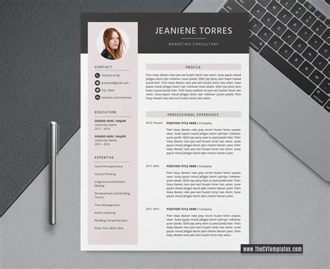 Creative Cv Template For Ms Word Modern Cv Layout Cover Letter