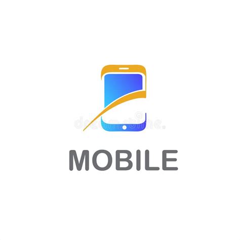 Smart Phone Logo Design Mobile Logo Images Stock Vector