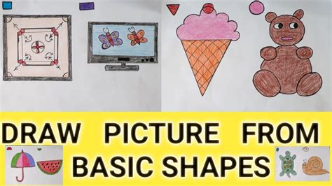 How To Draw Anything Using Shapesdraw Picture From Basic Shapeslearn