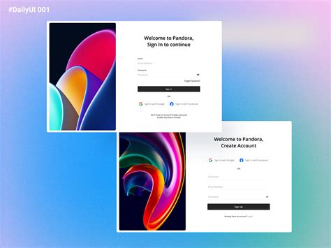 Daily Ui 001 Sign Uplogin Screen By Rudra Sindwani On Dribbble