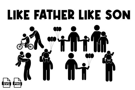Like Father Like Son Graphic By Ayuhanggana · Creative Fabrica