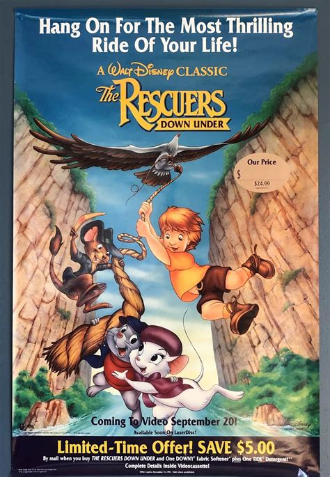 Walt Disney The Rescuers Down Under X Original Movie Poster Ebay