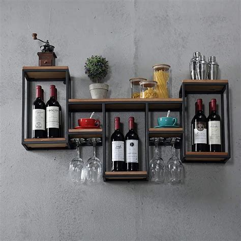 Kitchen And Dining Wine Racks Wall Mounted Metal Wine Rackeuropean Iron