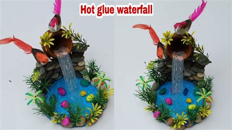 Diy Easy Hot Glue Waterfall How To Make Waterfall With Hot Glue Waterfall Showpiece Home