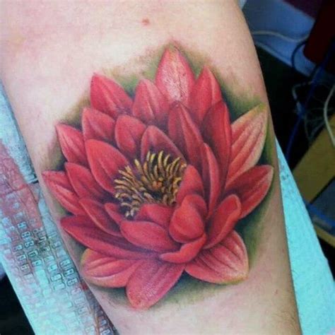 Red Lotus Flower Tattoo I Need Some Color Pinterest Side Tattoos